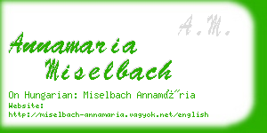 annamaria miselbach business card